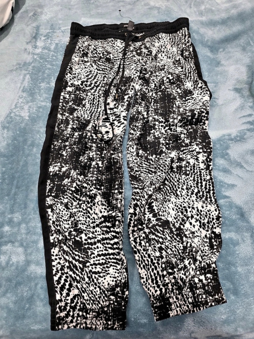 Express Animal Print Joggers in Black & Pink Size Large